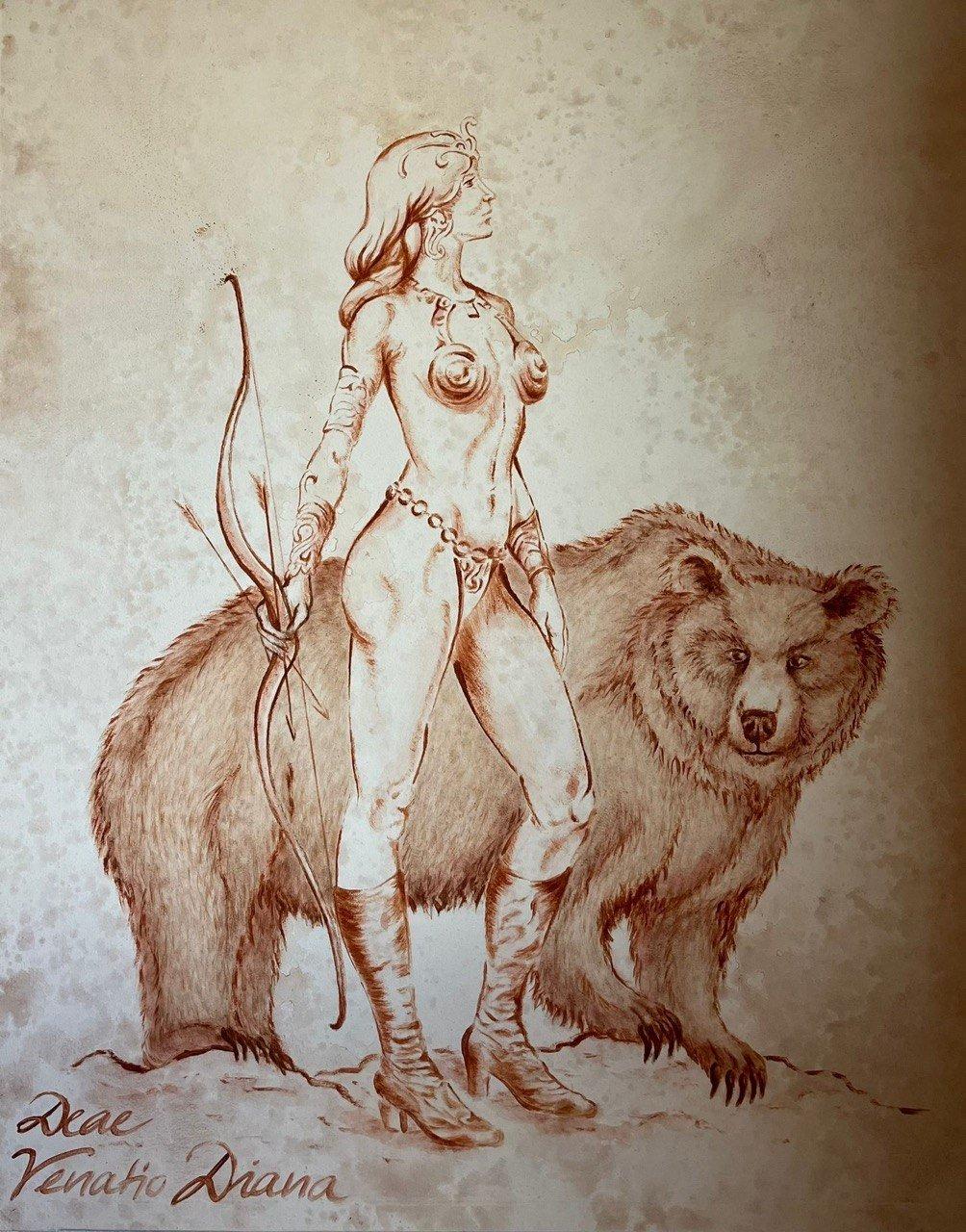 «Deae Venatio Diana» — die Jagdgöttin Diana mit dem Bären, dem Symbol Bärentals